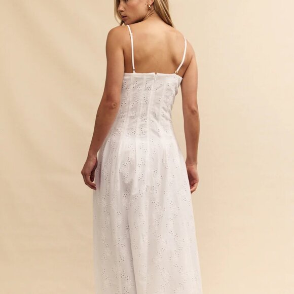 Nobody's Child Newbury White Broderie Anglaise Midi Dress | NWT | Removable Stra - Picture 4 of 8